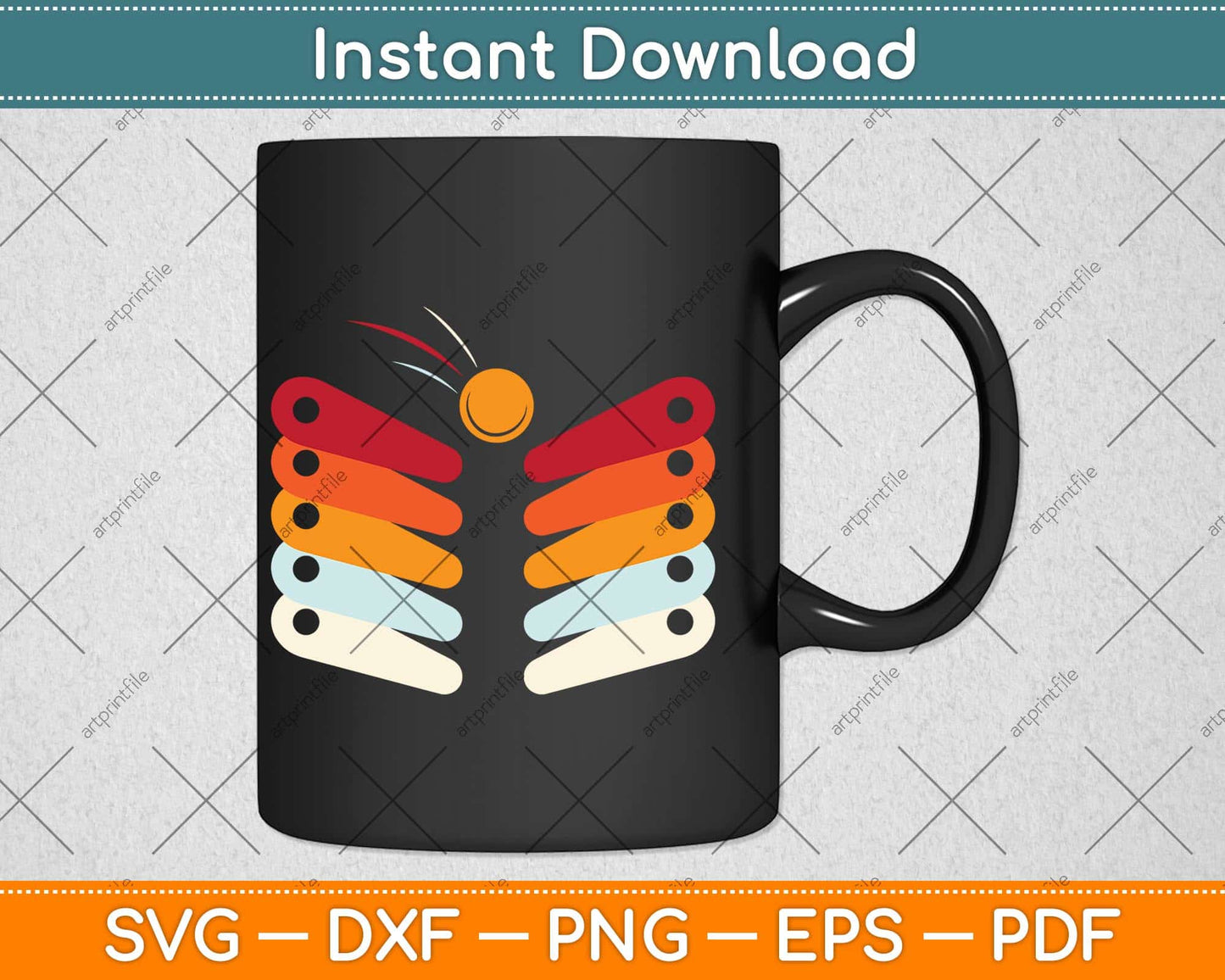 Vintage Retro Arcade Pinball Svg Png Dxf Digital Cutting File