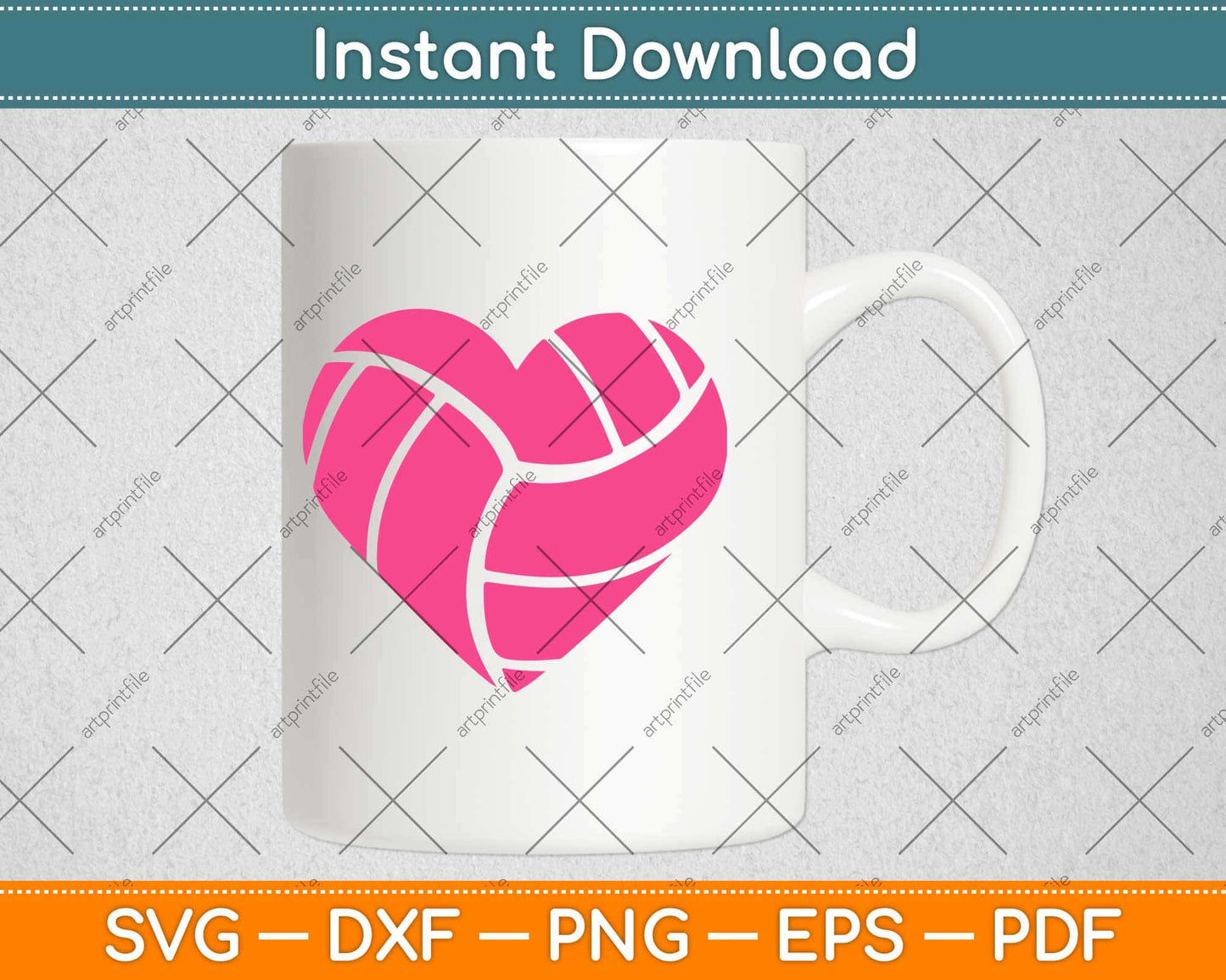 Volleyball Love Mom Svg Design Cricut Printable Cutting Files