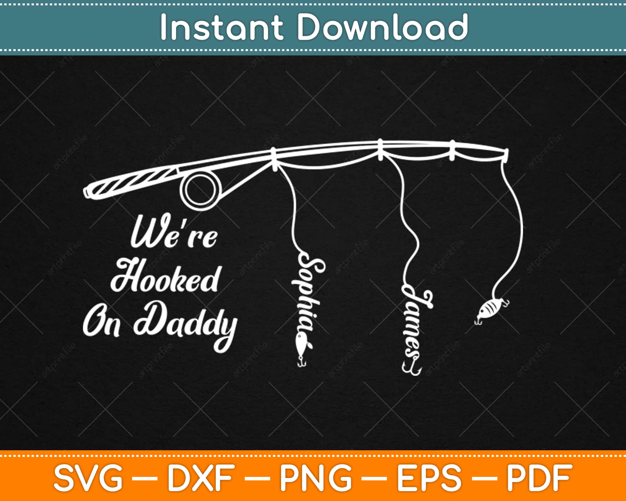 We're Hooked On Daddy Fishing Svg Design Digital Cut File Instant Download – artprintfile we-re-hooked-on-daddy-fishing-svg-design-digital-cut-file-instant-download-artprintfile