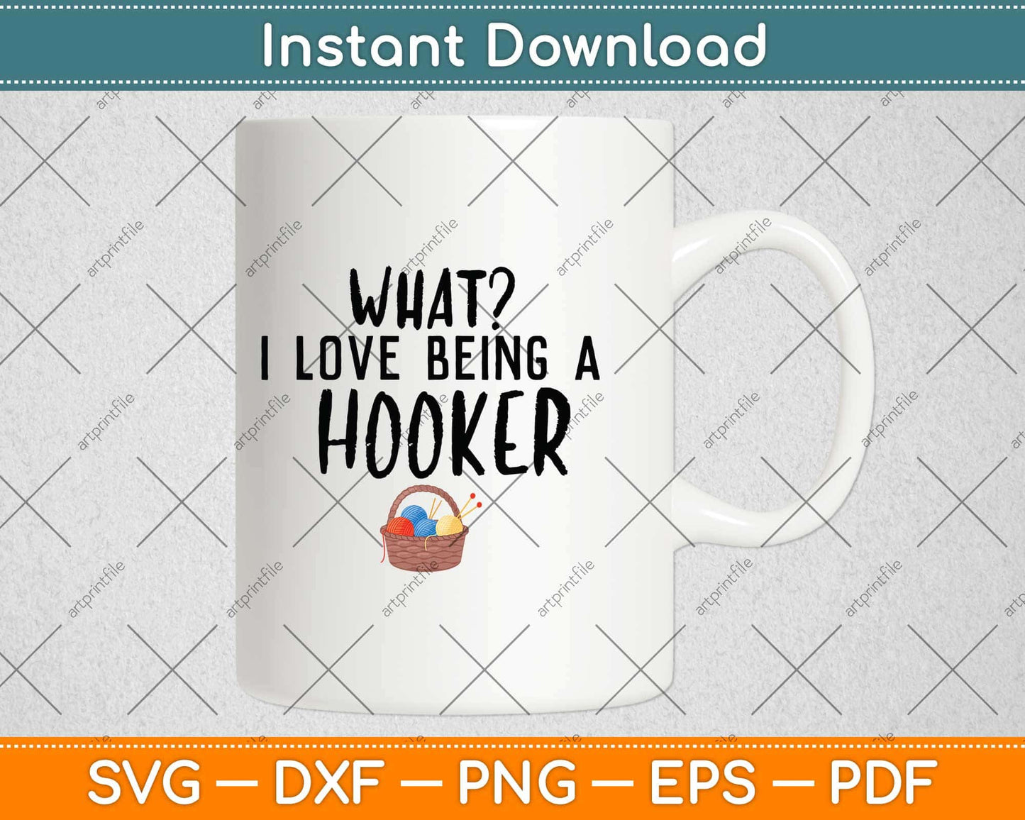 What I Love Being A Hooker Crochet Yarn Svg Design Cricut Printable Cutting Files