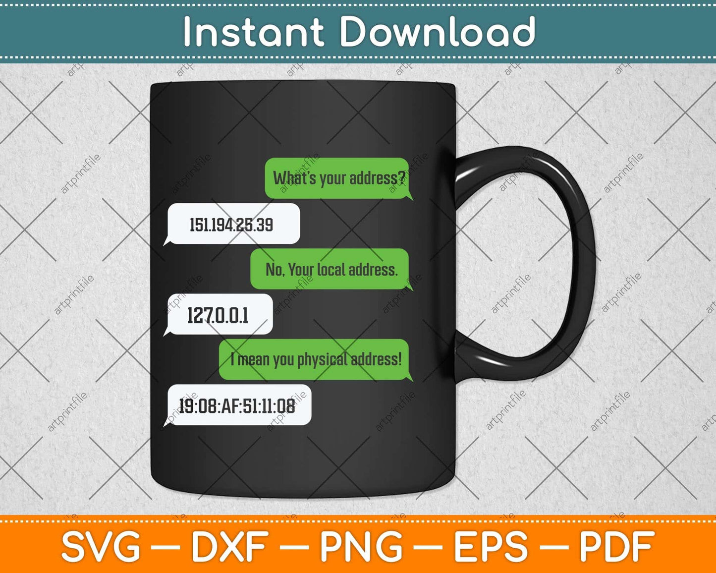 What's Your Address Funny Networking Computer Svg Png Dxf Digital Cutting File