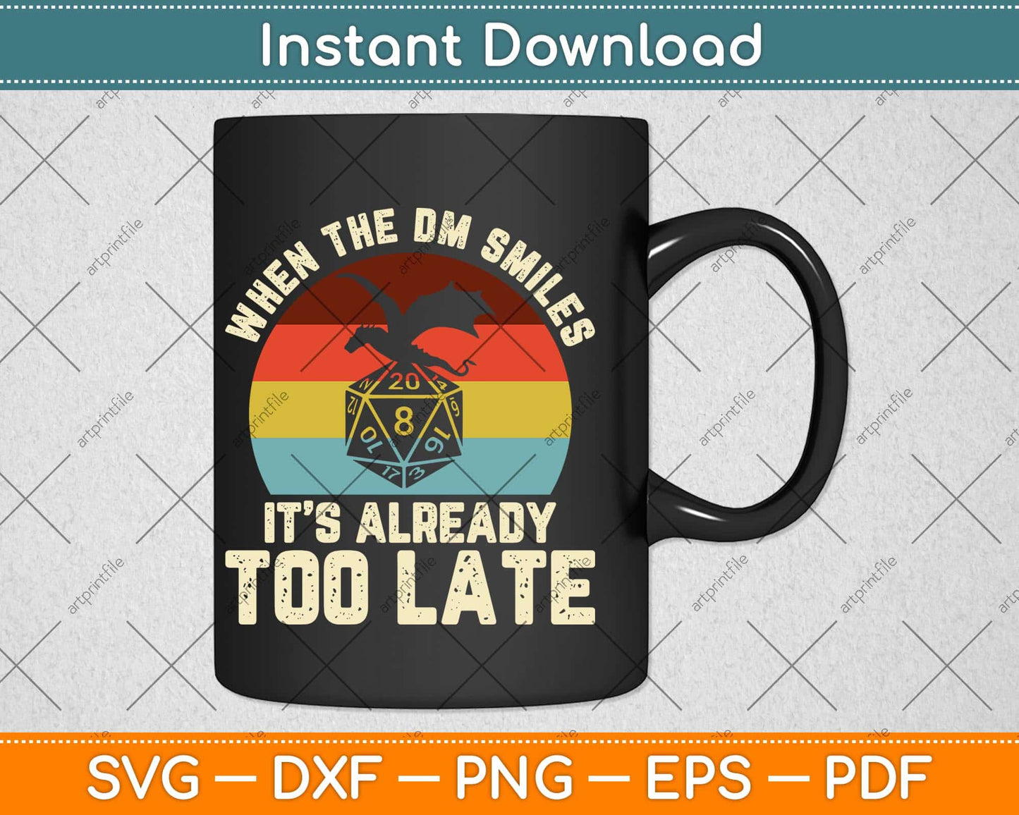 When the DM Smiles it's Already Too Late Svg Png Dxf Digital Cutting File