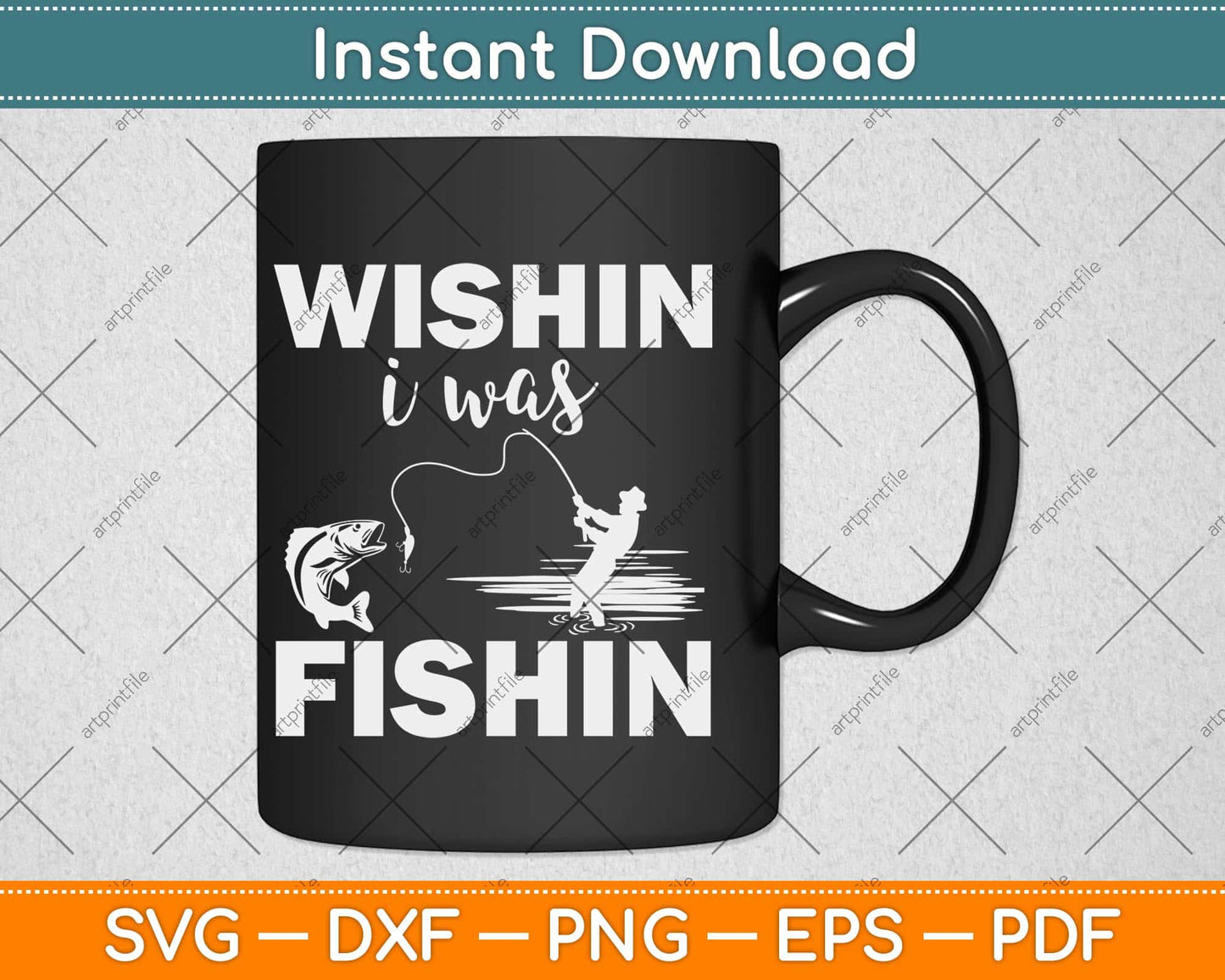 Wishin I Was Fishin Svg Design Cricut Printable Cutting Files