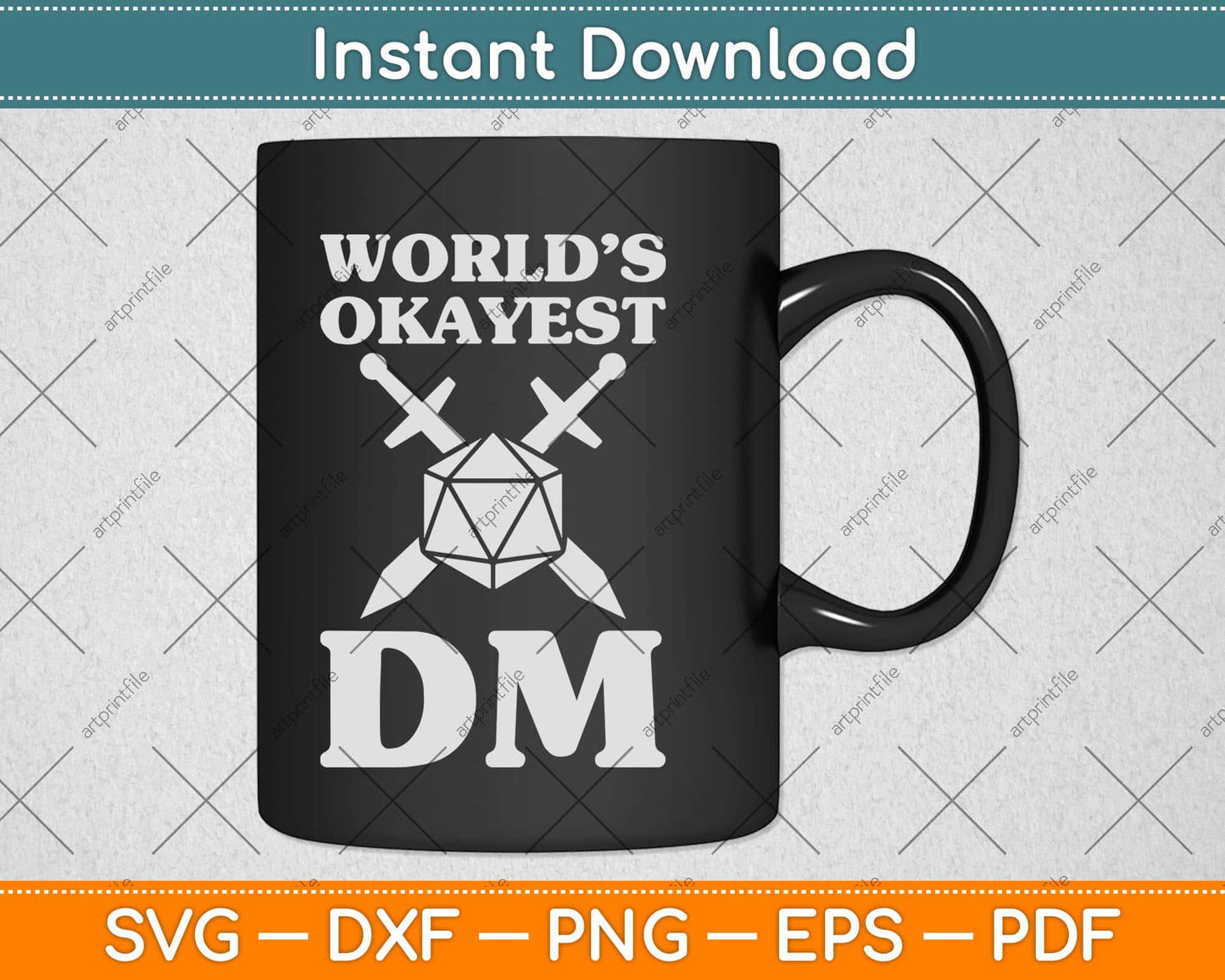 World's Okayest DM RPG Gaming Svg Png Dxf Digital Cutting File