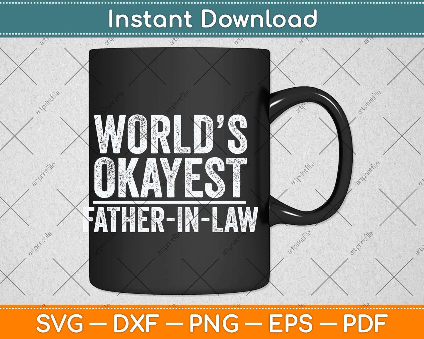 Worlds Okayest Father In Law Cute Fathers Day Svg Png Dxf Digital Cutting File