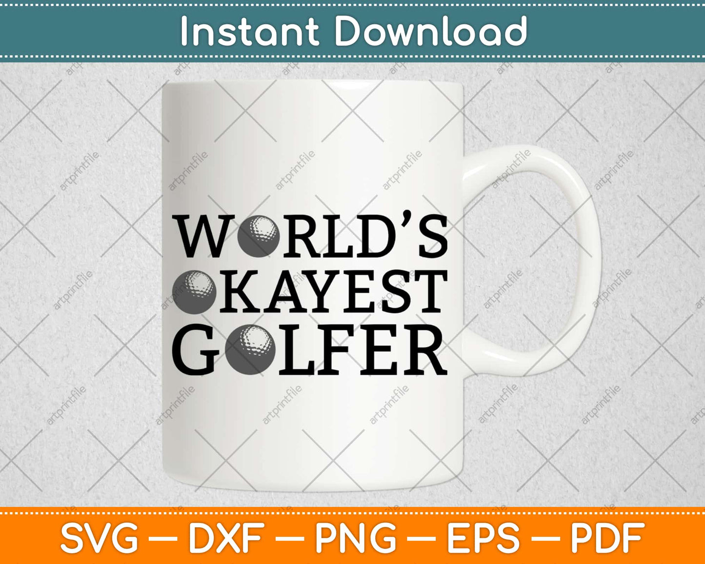 World's Okayest Golfer Svg Design Cricut Printable Cutting Files