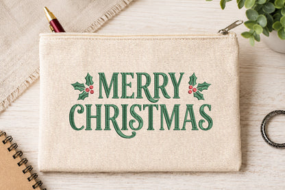 Merry Christmas Embroidery Design