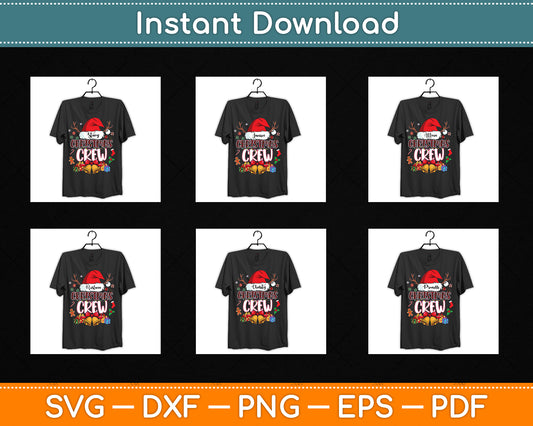 Christmas Crew SVG Digital Cutting File