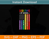 100 Days Of School American Flag Teacher Cool Student Svg Digital Cutting File