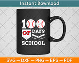 100 Days of School Baseball 100th Day Svg Digital Cutting File