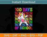 100 Days Of School Funny Back To School Unicorn Svg Digital Cutting File