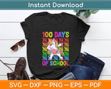 100 Days Of School Funny Back To School Unicorn Svg Digital Cutting File