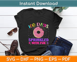 100 Days Sprinkled With Fun - Sprinkles Donut School Svg Digital Cutting File