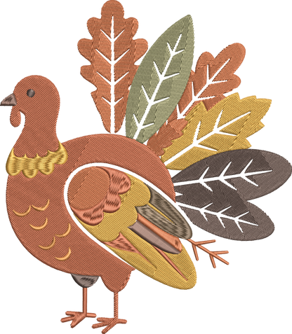 Thanksgiving Turkey Embroidery Design