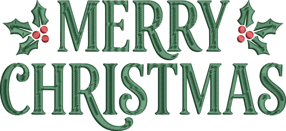 Merry Christmas Embroidery Design