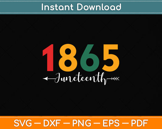 1865 Juneteenth Celebrate African American Freedom Day Svg Digital Cutting File