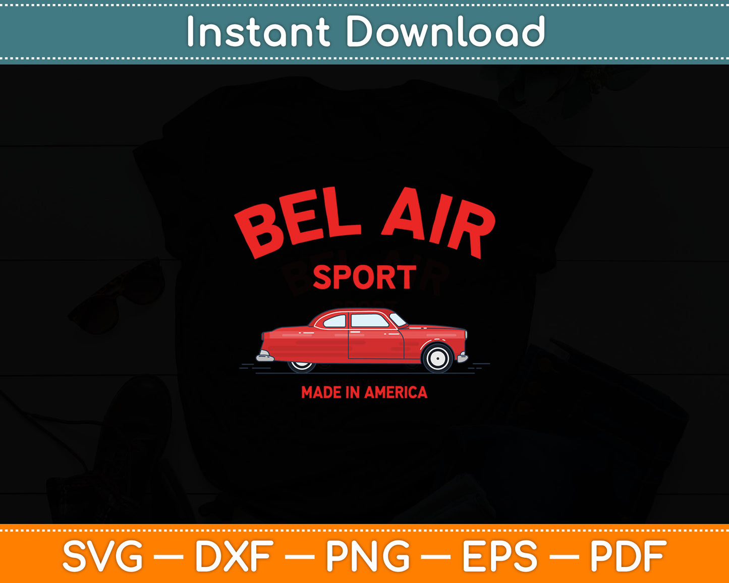 1955 55 Chevys Bel Air Sport Classic Vintage Muscle Car Svg Digital Cutting File