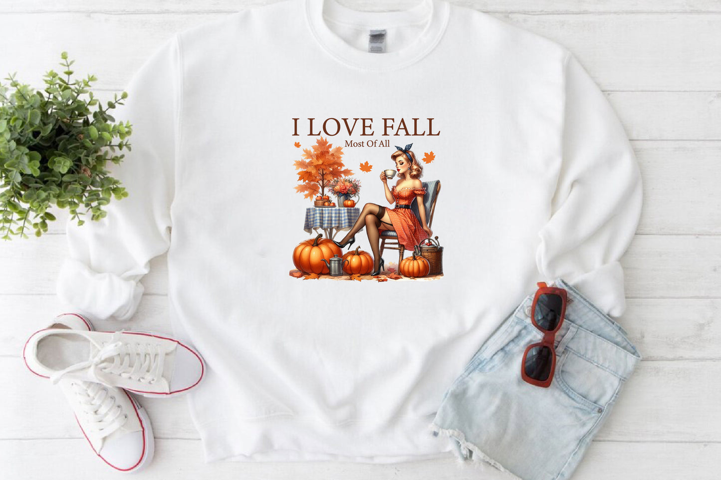 8 Retro Fall PNG Sublimation Bundle Vintage Autumn Pumpkin Girls