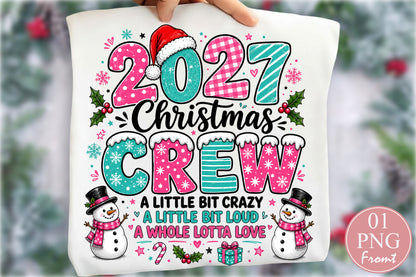 2027 Christmas Crew New Year PNG Sublimation Design