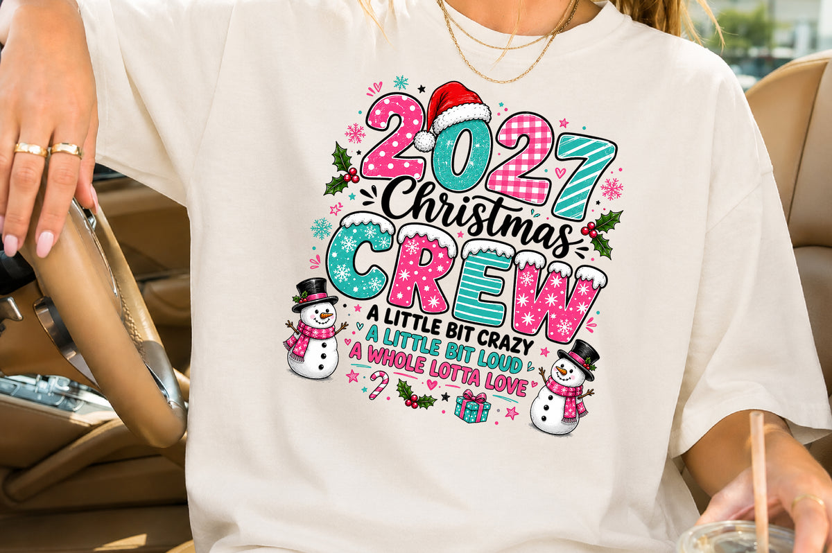 2027 Christmas Crew New Year PNG Sublimation Design