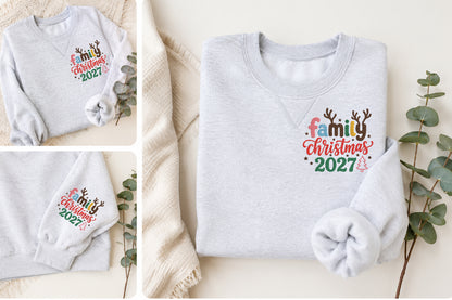 Family Christmas 2027 Embroidery Design