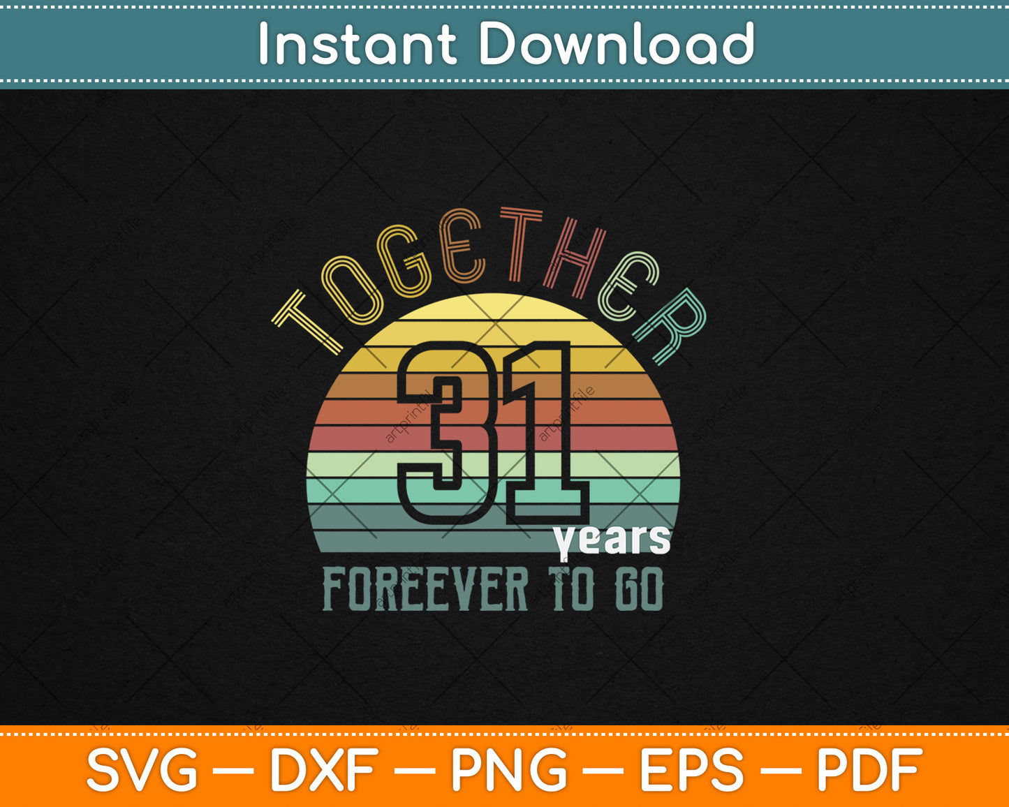31th Years Wedding Anniversary Gifts For Couples Matching Svg Digital Cutting File
