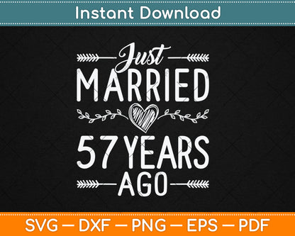 57th Wedding Anniversary Parents Couples 57 Year Anniversary Svg Digital Cutting File