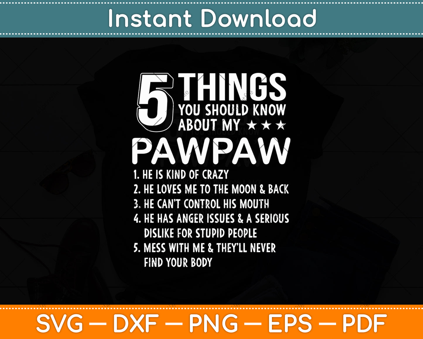5 Things You Should Know About My Pawpaw Svg Digital Cutting File