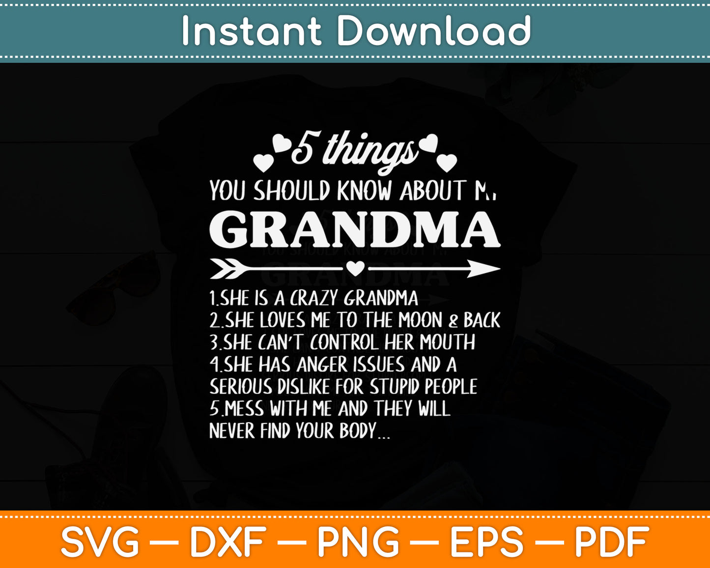5 Things You Should Know About My Grandma Funny Kids Svg Digital Cutting File