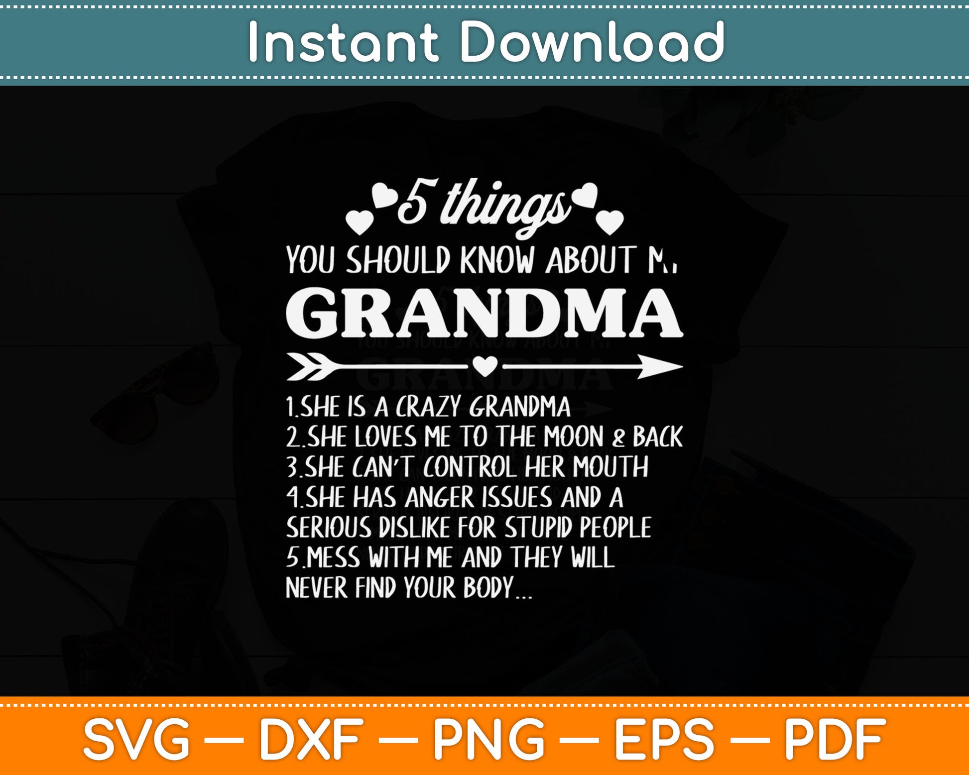 5 Things You Should Know About My Grandma Funny Kids Svg Digital Cutting File