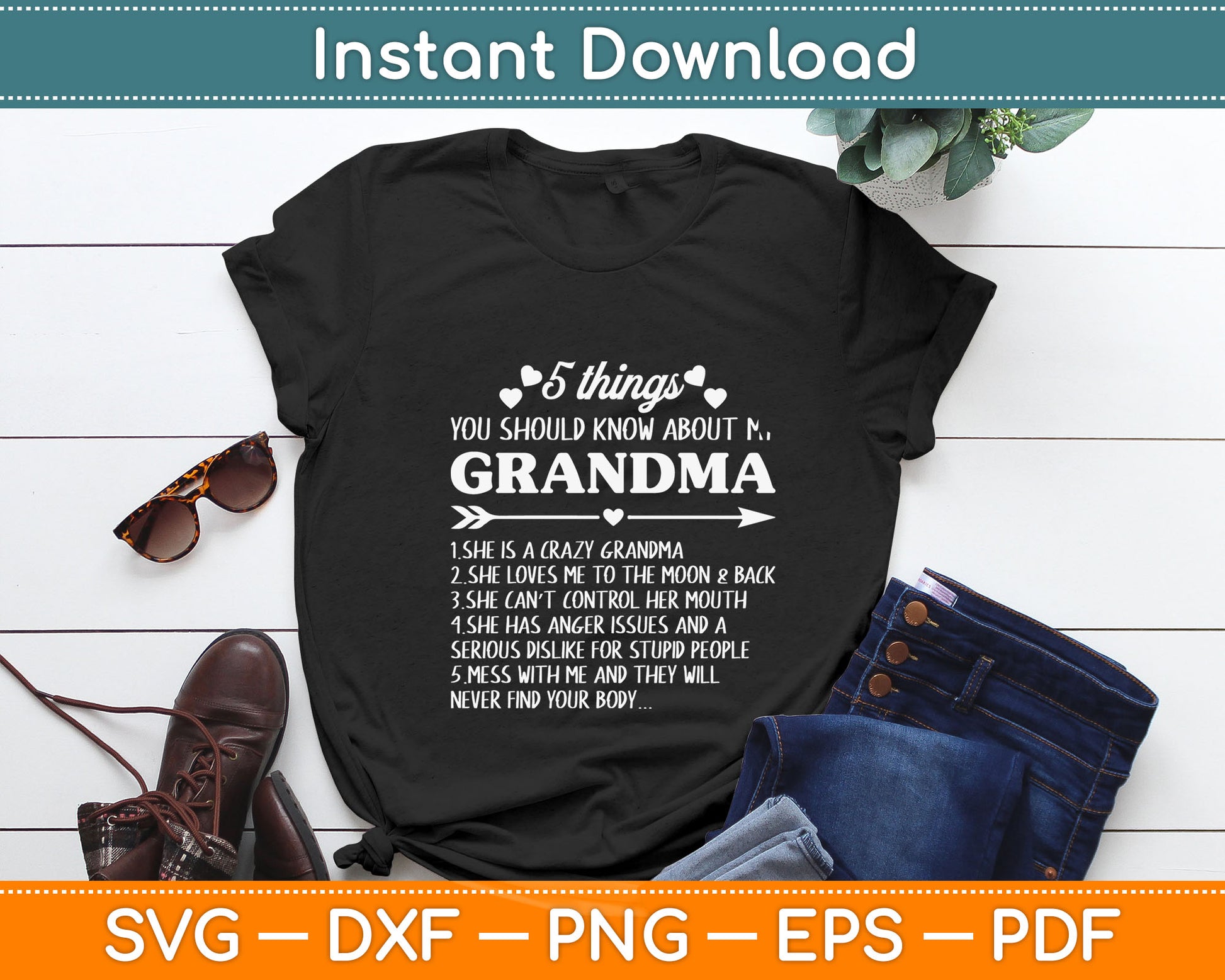 5 Things You Should Know About My Grandma Funny Kids Svg Digital Cutting File