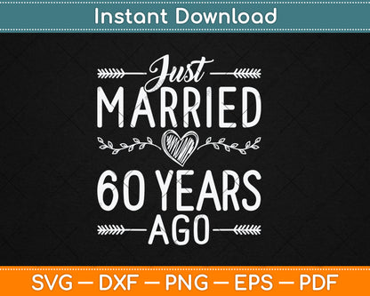 60th Wedding Anniversary Parents Couples 60 Year Anniversary Svg Digital Cutting File
