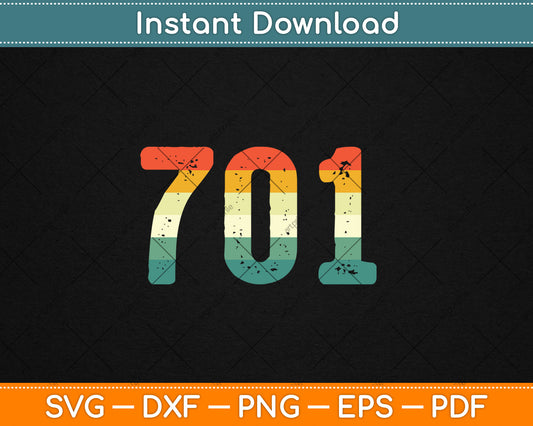701 Area Code North Dakota Mobile Telephone Svg Digital Cutting File