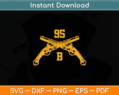 95B Military Police Officer Crossed Pistols Svg Digital Cutting File