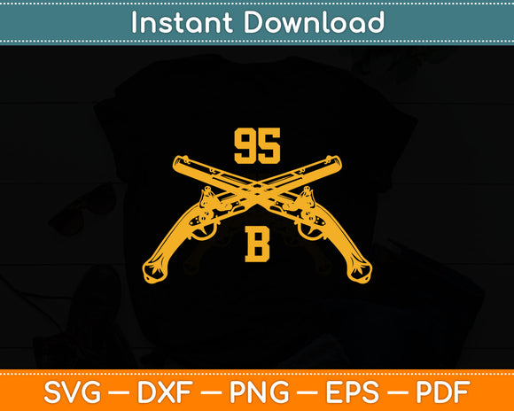 95B Military Police Officer Crossed Pistols Svg Digital Cutting File