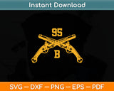 95B Military Police Officer Crossed Pistols Svg Digital Cutting File