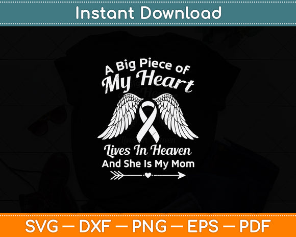 A Big Piece Of My Heart Lives In Heaven Svg Png Dxf Digital Cutting File