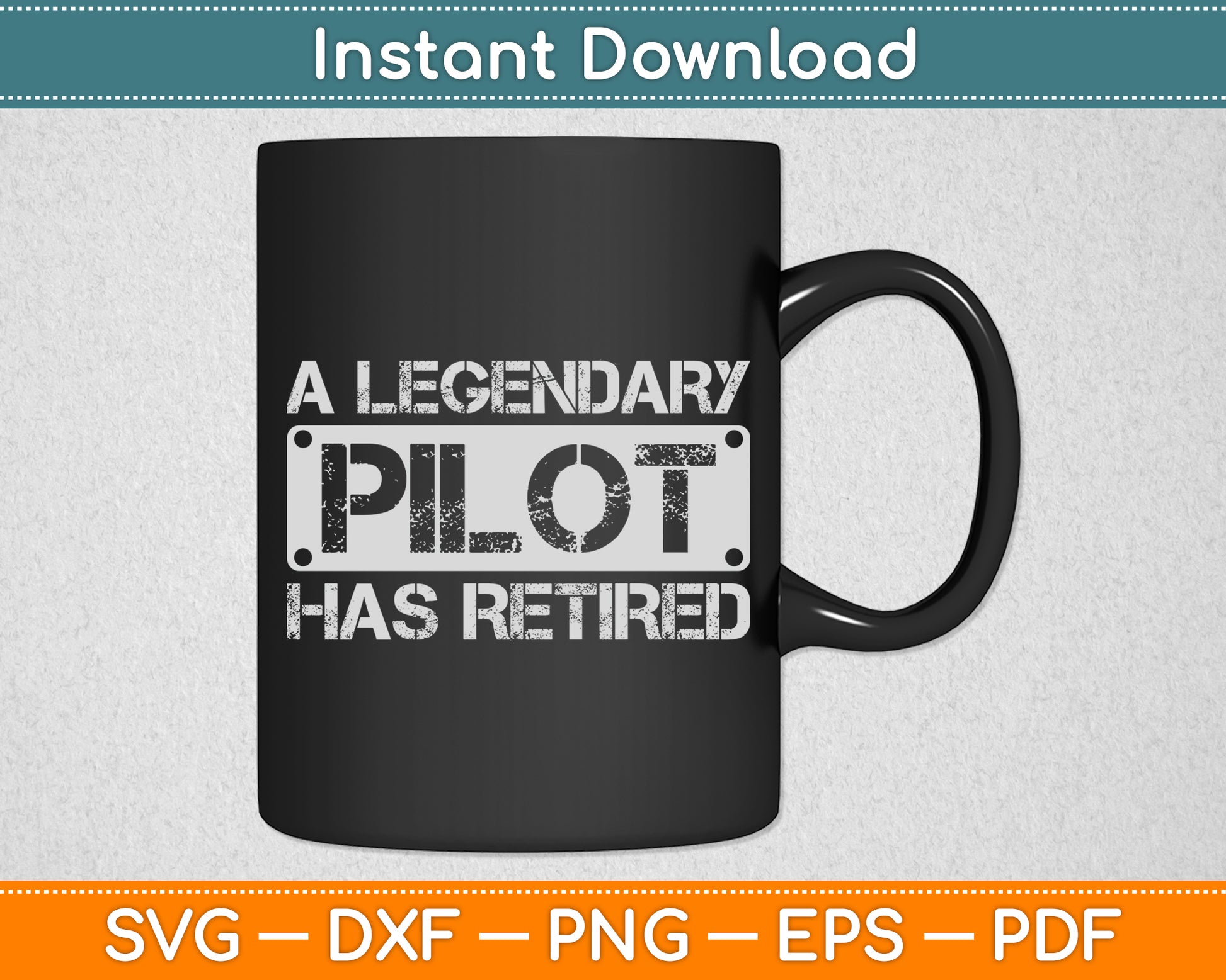 A Legendary Pilot Has Retired Retirement Copilot Funny Svg Png Dxf Digital Cutting File