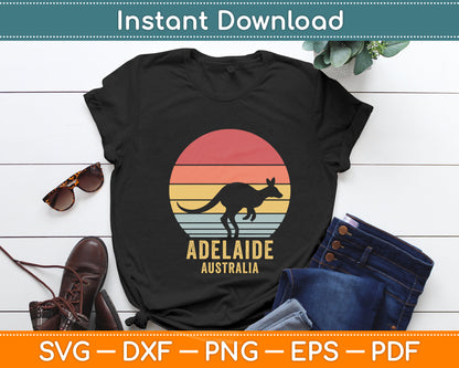 Adelaide Retro City Australia Vintage Kangaroo Svg Png Dxf Digital Cutting File