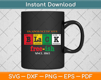 Africa Black Unapologetically Free-ish Since 1865 Juneteenth Svg Digital Cutting File