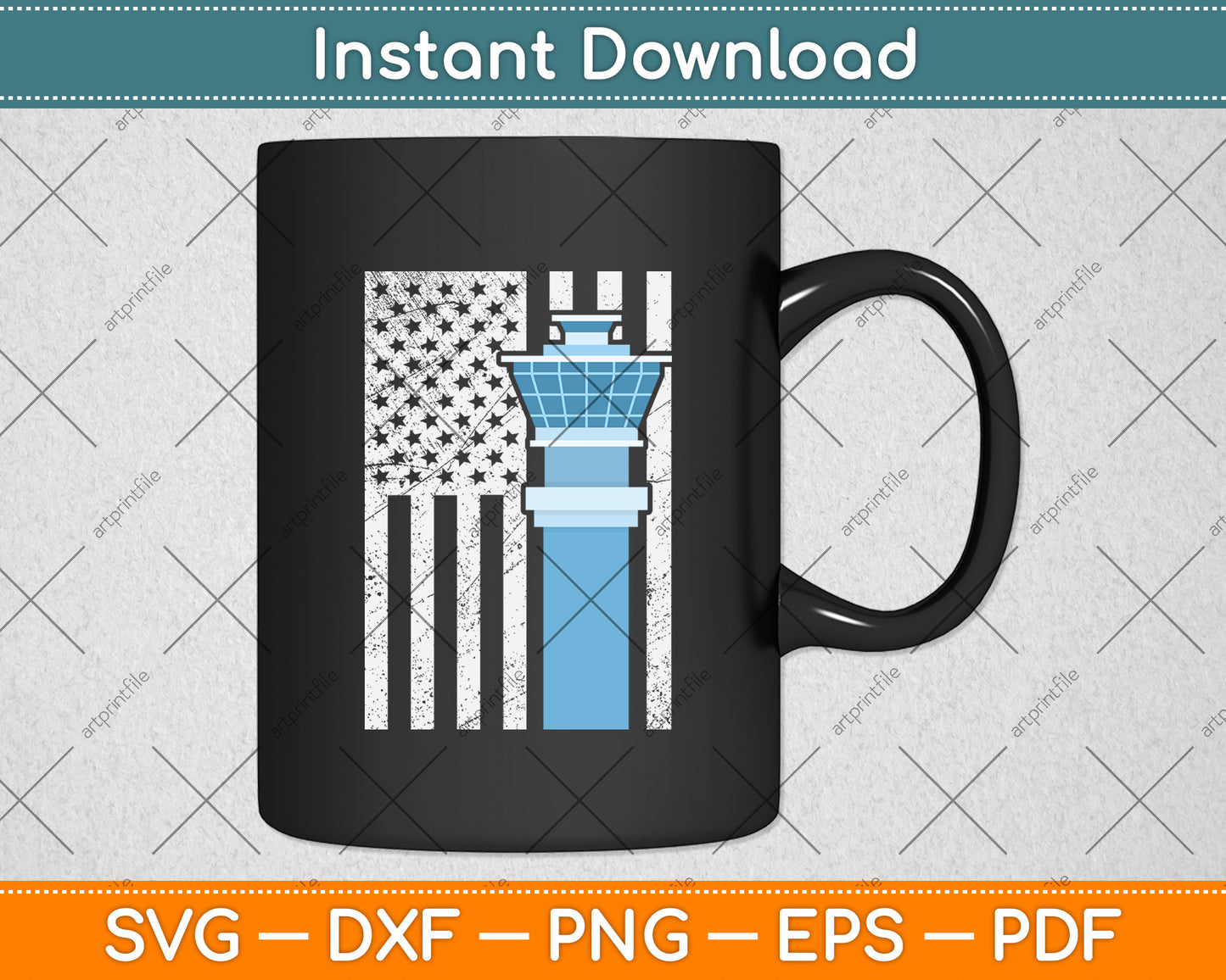 Air Traffic Controller American Flag Svg Digital Cutting File