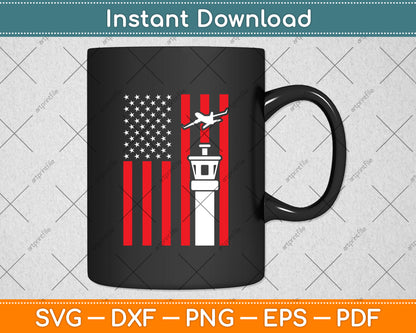 Air Traffic Controller American Flag Svg Digital Cutting File