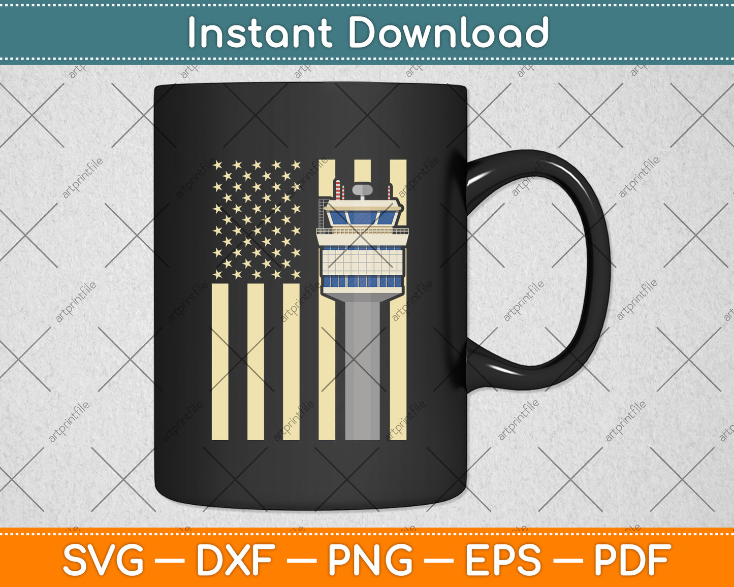 Air Traffic Controller American Flag Svg Digital Cutting File