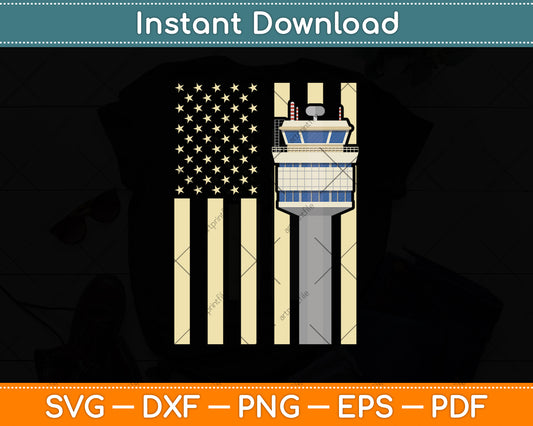 Air Traffic Controller American Flag Svg Digital Cutting File