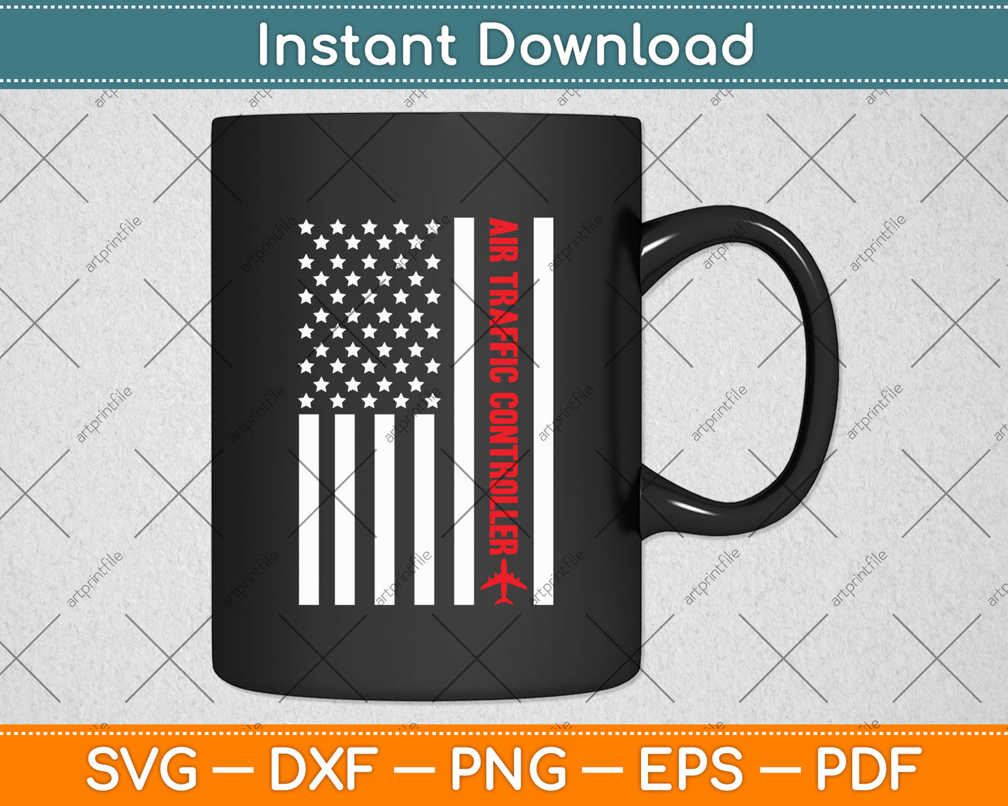 Air Traffic Controller Usa Flag Svg Digital Cutting File