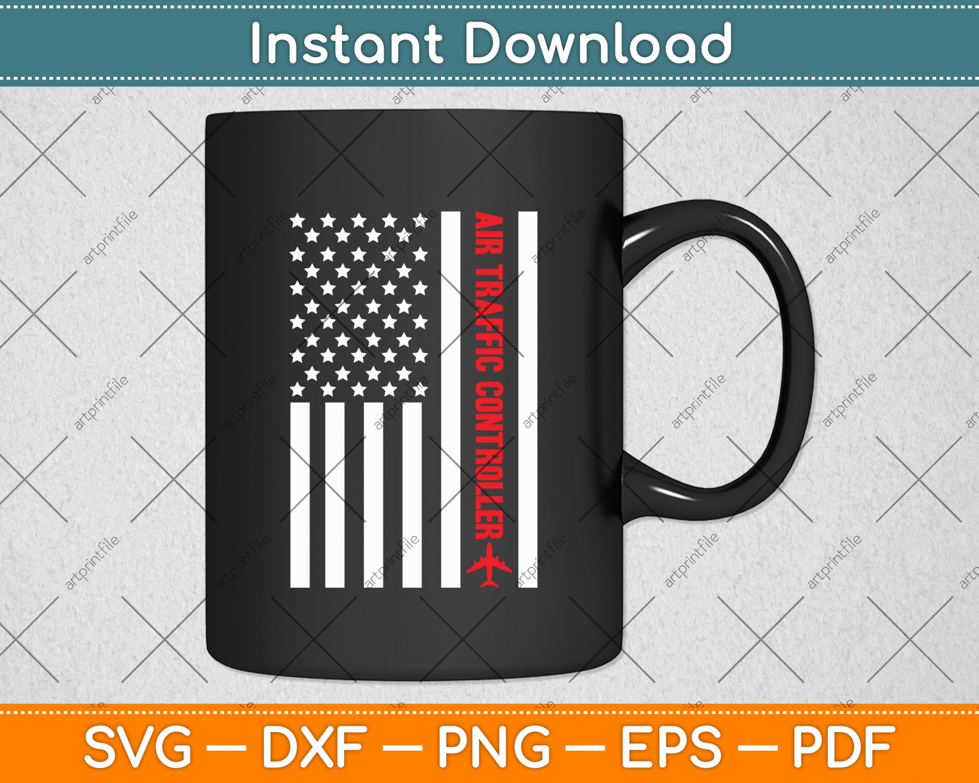 Air Traffic Controller Usa Flag Svg Digital Cutting File