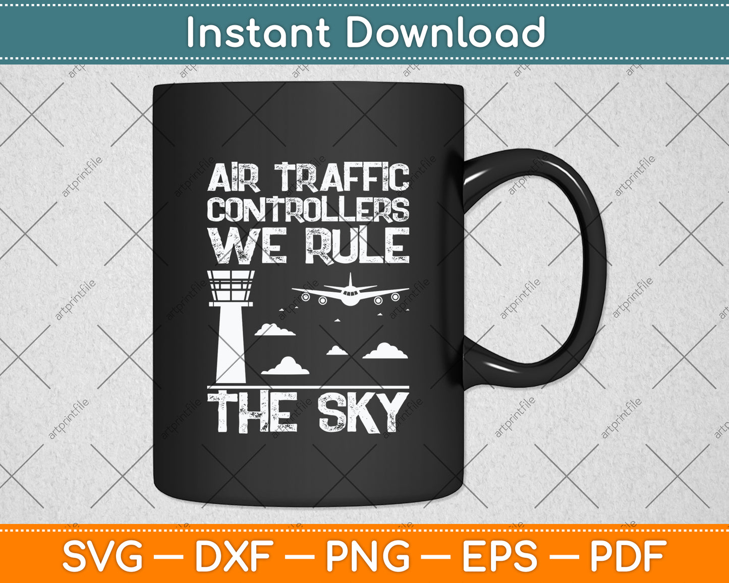 Air Traffic Controller We Rule The Sky Airplane Svg Digital Cutting File