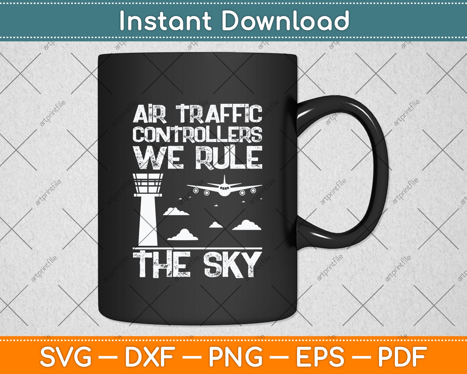 Air Traffic Controller We Rule The Sky Airplane Svg Digital Cutting File