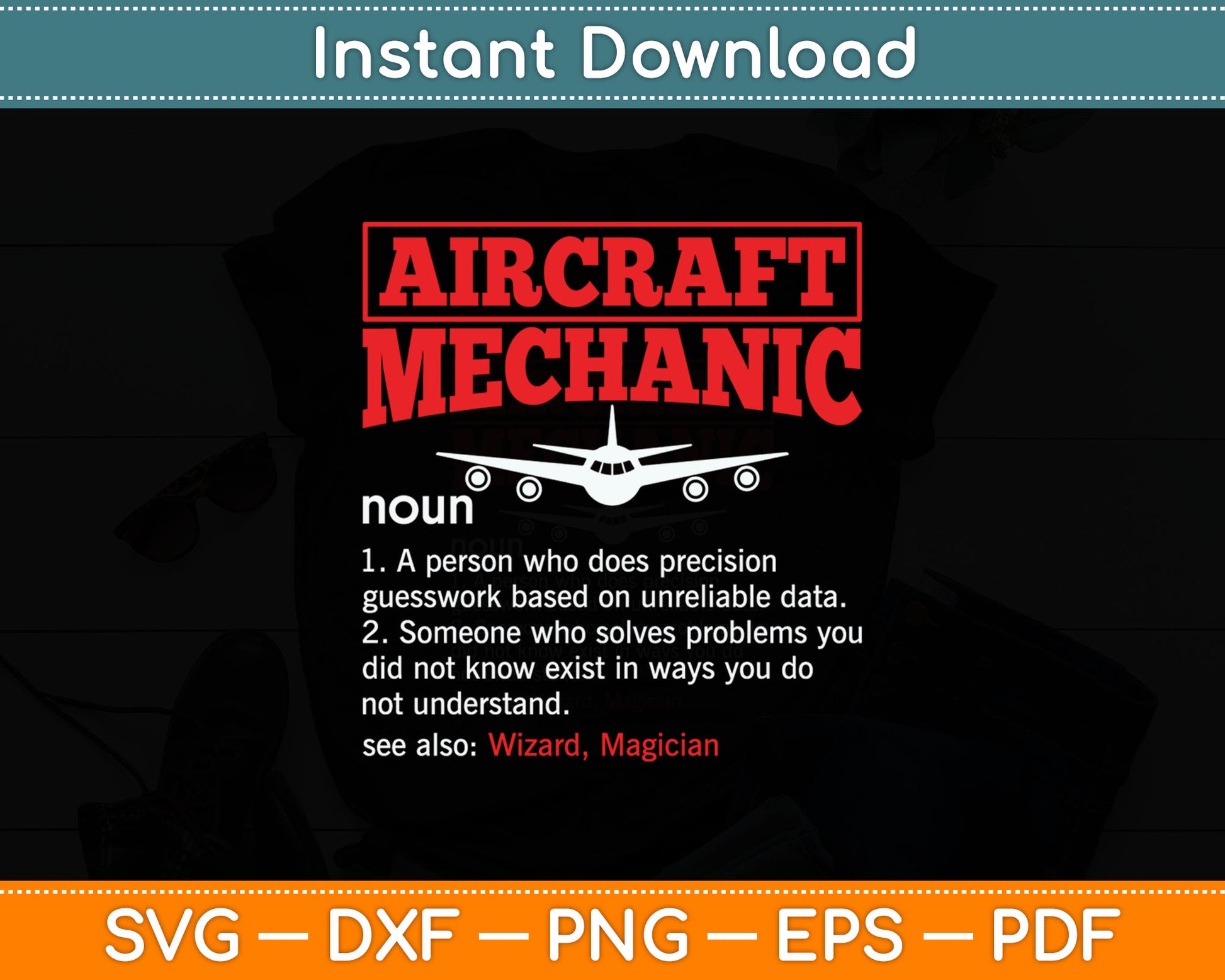 Aircraft Mechanic Definition Airplane Aircraft Mechanic Svg Digital Cutting File