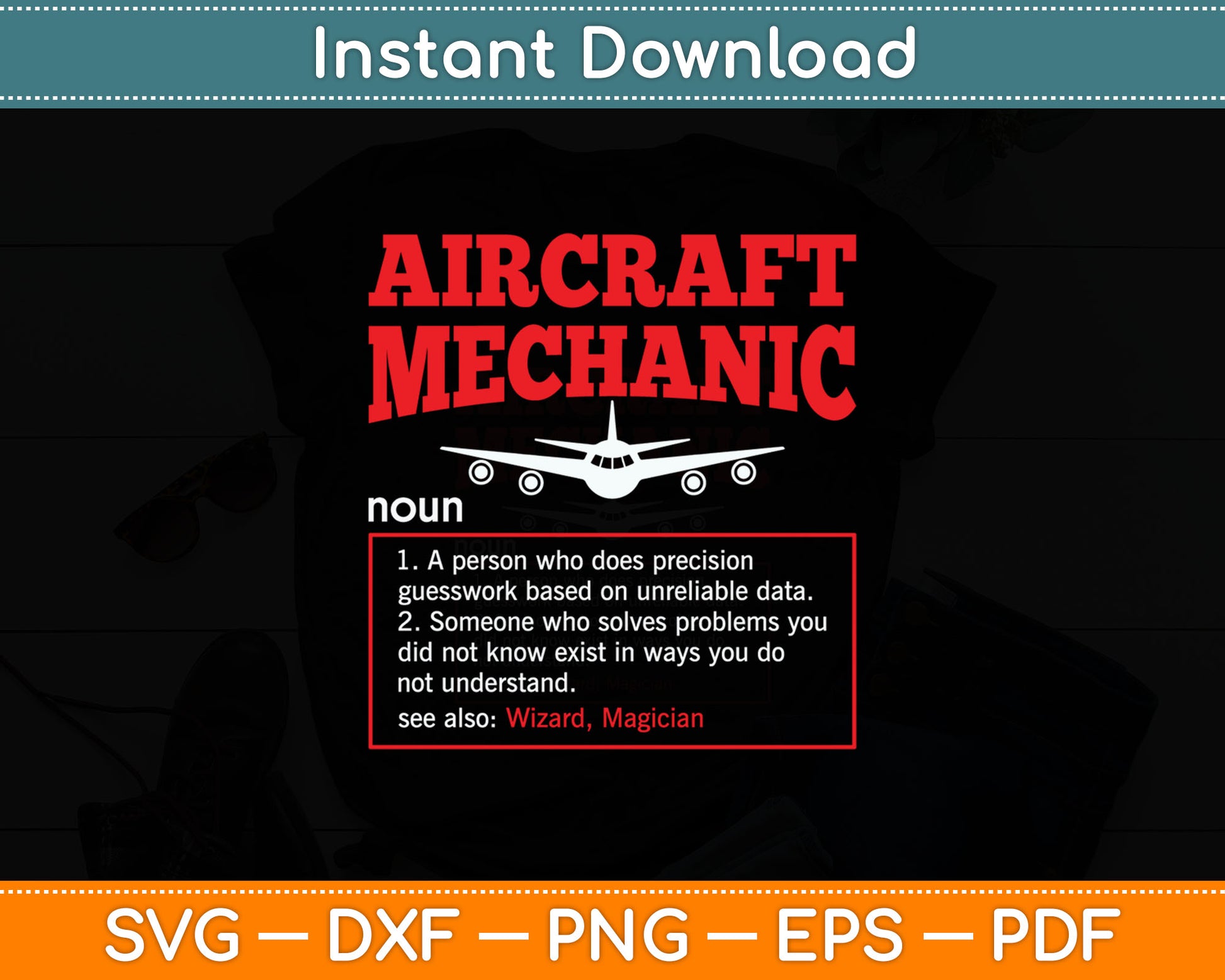 Aircraft Mechanic Definition Airplane Aircraft Mechanic Svg Digital Cutting File